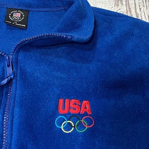 USA Mens Olympics Zip Up Fleece Vest Coat Jacket Outdoor Sports - Picture 2 of 5